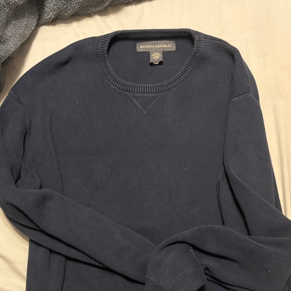 Banana Republic Men's Deep Blue Crewneck Sweater